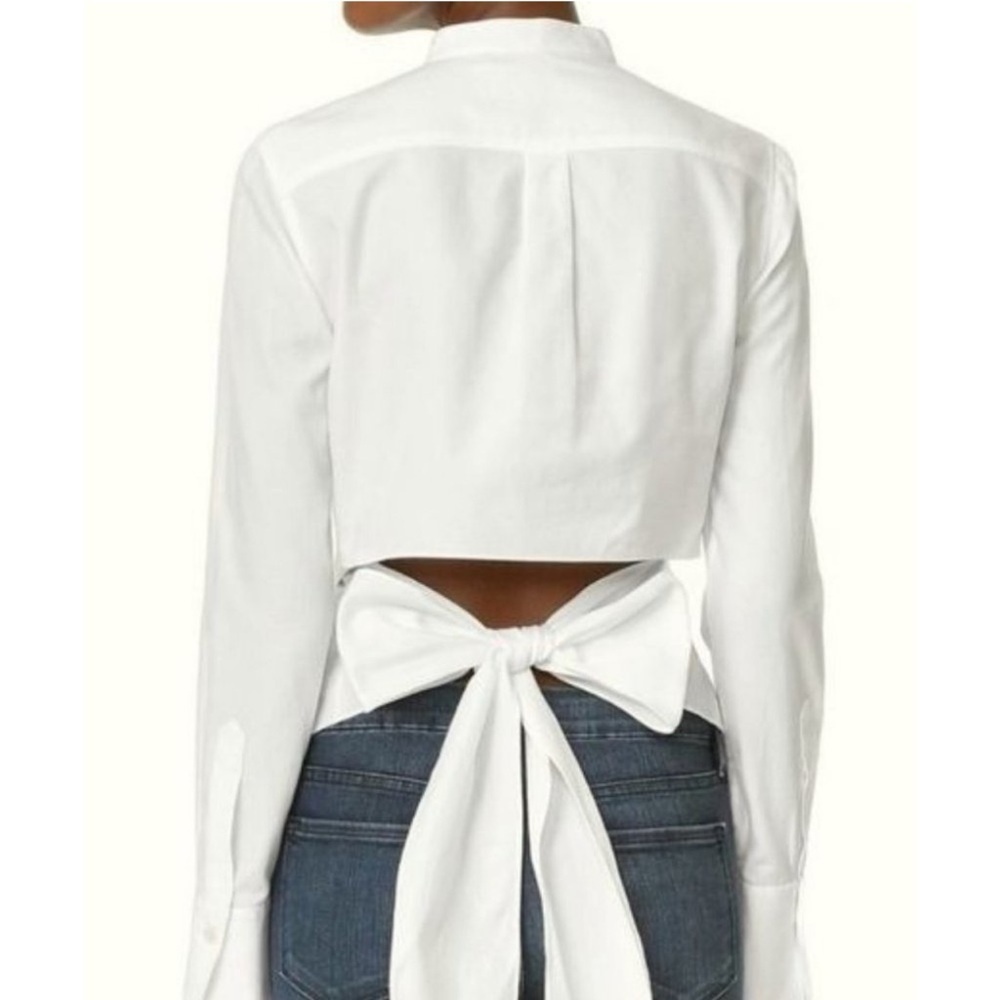 BCBG Max Azria‎ Kathryn Wrap Shirt Ivory Size XS (0707)